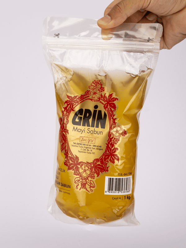 GRİN- 1 KG Arap Sabunu, Kokulu Jel Sabun, Ayçiçek Yağlı