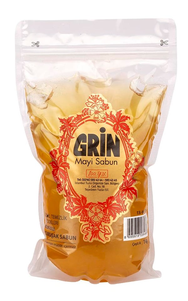GRİN- 1 KG Arap Sabunu, Kokulu Jel Sabun, Ayçiçek Yağlı