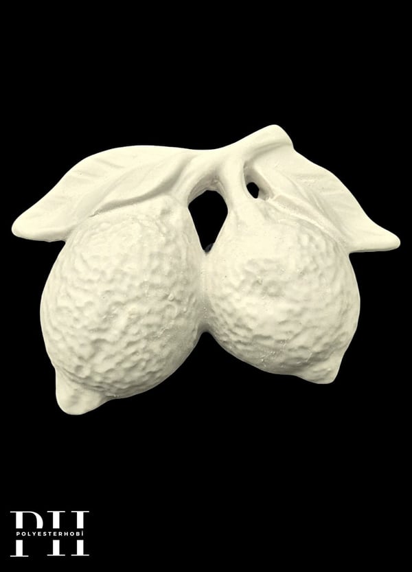 2 Li Limon Obje Ham Polyester Yardımcı Asılabilir Dekor OB 2763