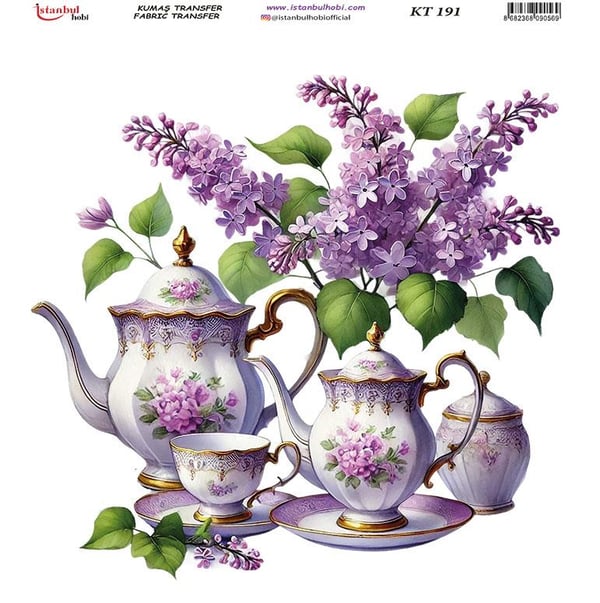 Kumaş Transfer Ütü İle Baskı 20 x 20 cm KT 191