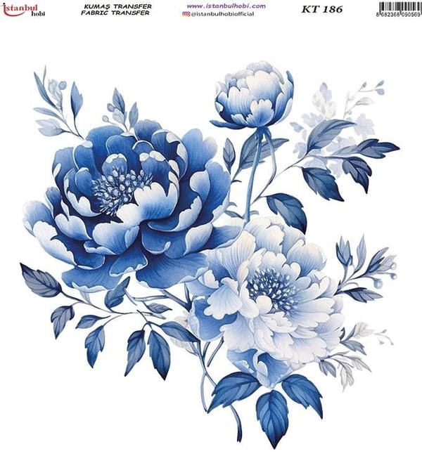 Kumaş Transfer Ütü İle Baskı 20 x 20 cm KT 186