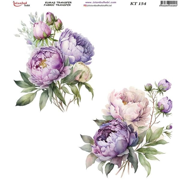 Kumaş Transfer Ütü İle Baskı 20 x 20 cm KT 154