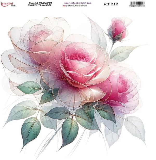 Kumaş Transfer Ütü İle Baskı 20 x 20 cm KT 212