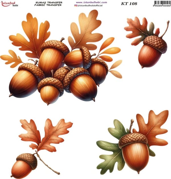 Kumaş Transfer Ütü İle Baskı 20 x 20 cm KT 108