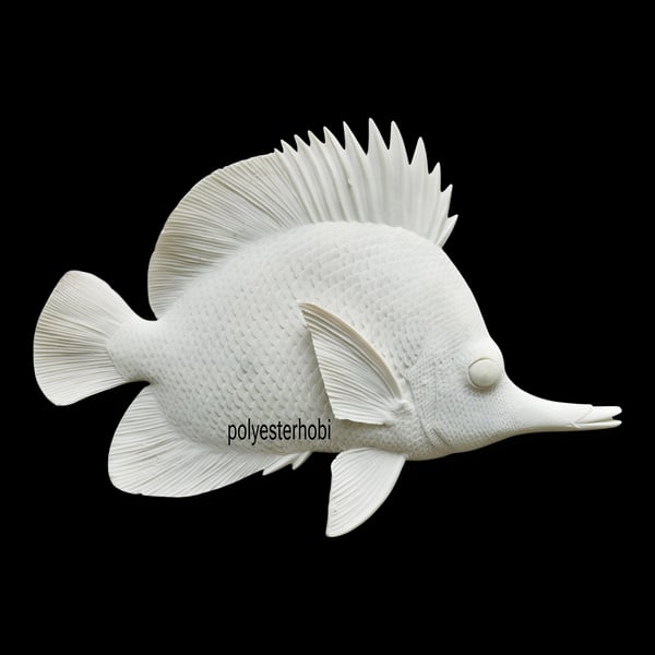 OB 2471 - Kelebek Balığı Obje Ham Polyester Duvar Dekor