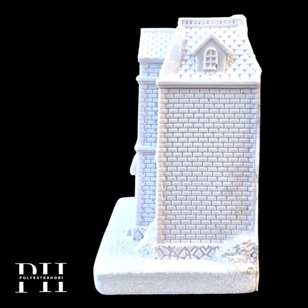 Ob 2593 - Kış Evi Malikane Polyester Ev Dekoratif Obje