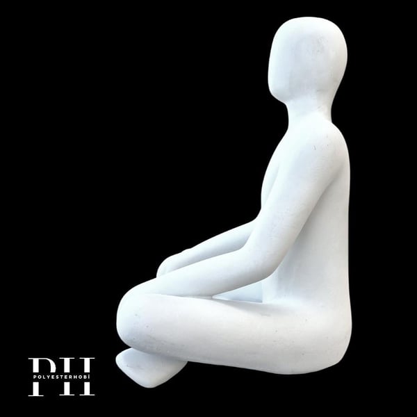 Ob 2606 - Modern Adam Heykel Ham Polyester Dekoratif Ev ,Ofis ,Bahçe Obje