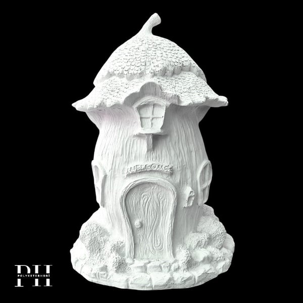 Ob 2689 - Sevimli  Hobbit Evi Biblo Ham Polyester Ev , Bahçe Dekoratif Obje