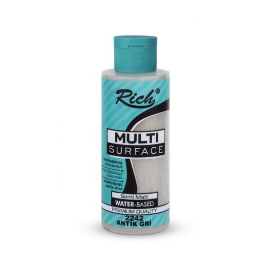 Rich Multi Surface Her Yüzey İçin Akrilik Boya 120 Cc 2242 Antik Gri