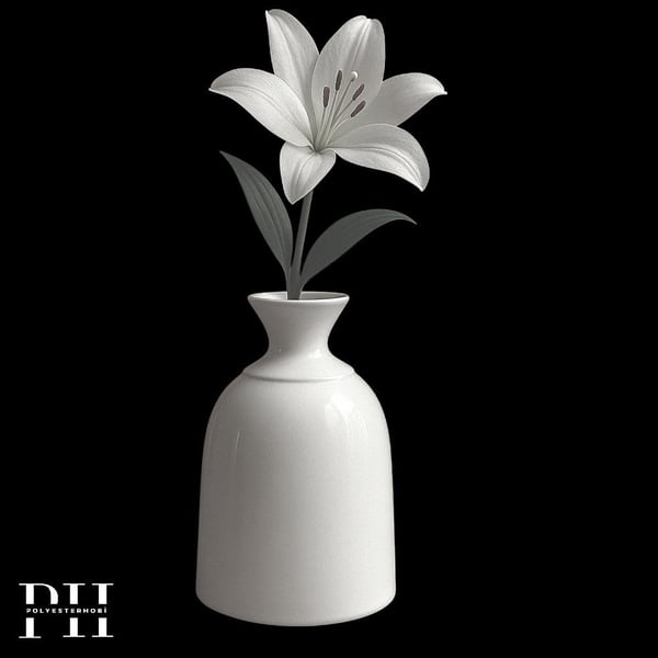 SD 107 - Tulipa Vazo Ham Seramik Dekoratif Obje