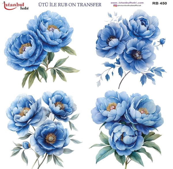 Ütü İle Baskı Transfer Kumaş Ve Ahşap Rubon 30 x 30 cm Evler Ve Manzaralar RB 450