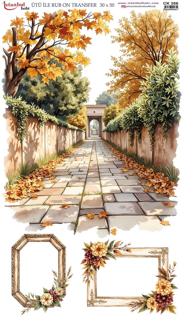 Ütü İle Baskı Transfer Kumaş Ve Ahşap Rubon 30 x 50 cm CK 286