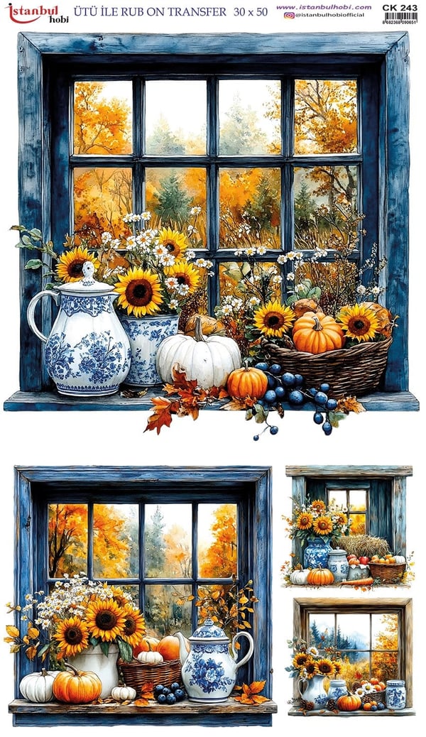 Ütü İle Baskı Transfer Kumaş Ve Ahşap Rubon 30 x 50 cm CK 243