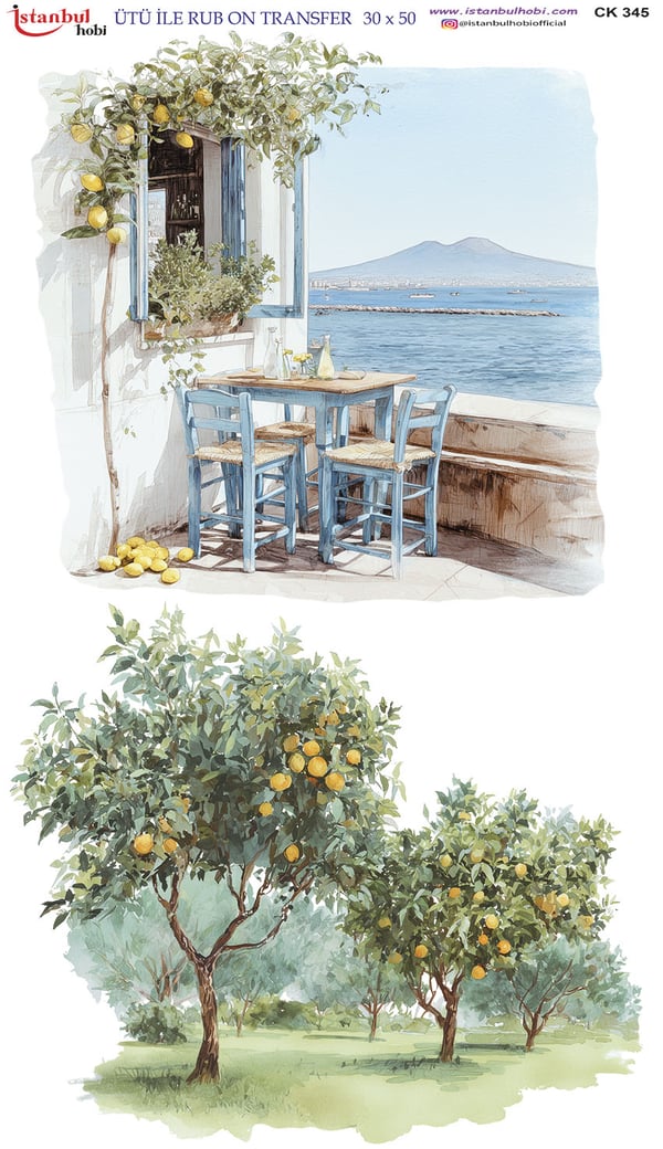 Ütü İle Baskı Transfer Kumaş Ve Ahşap Rubon 30 x 50 cm CK 345