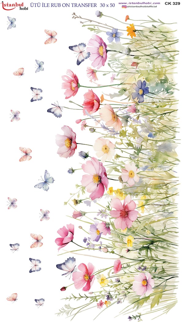 Ütü İle Baskı Transfer Kumaş Ve Ahşap Rubon 30 x 50 cm CK 329