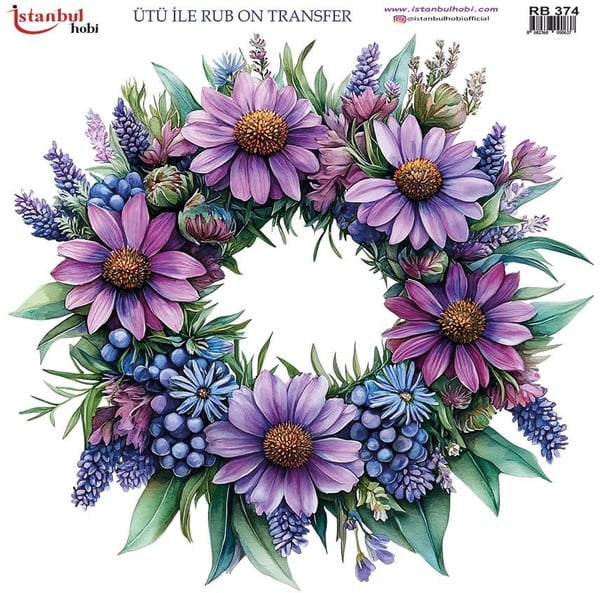 Ütü İle Baskı Transfer Kumaş Ve Ahşap Rubon 30 x 30 cm Kaplan Desenli RB 374