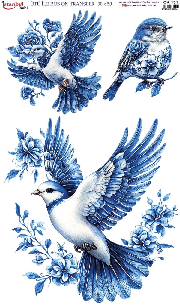 Ütü İle Baskı Transfer Kumaş Ve Ahşap Rubon 30 x 50 cm CK 131