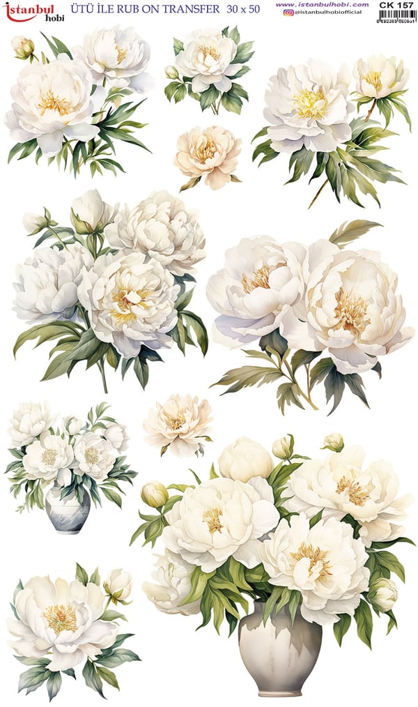 Ütü İle Baskı Transfer Kumaş Ve Ahşap Rubon 30 x 50 cm CK 157