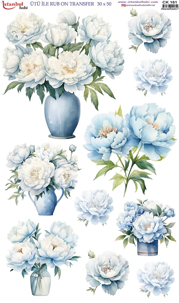 Ütü İle Baskı Transfer Kumaş Ve Ahşap Rubon 30 x 50 cm CK 161