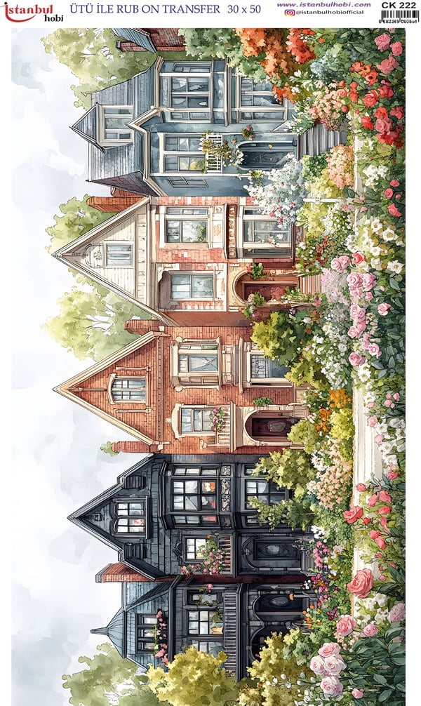 Ütü İle Baskı Transfer Kumaş Ve Ahşap Rubon 30 x 50 cm CK 222