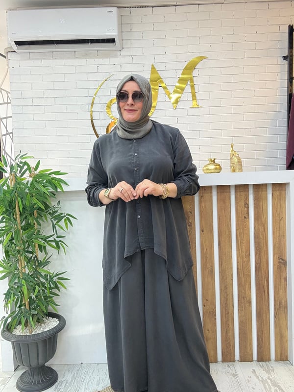 ASİMETRİK TENSEL PANTOLONLU OSAKA TAKIM