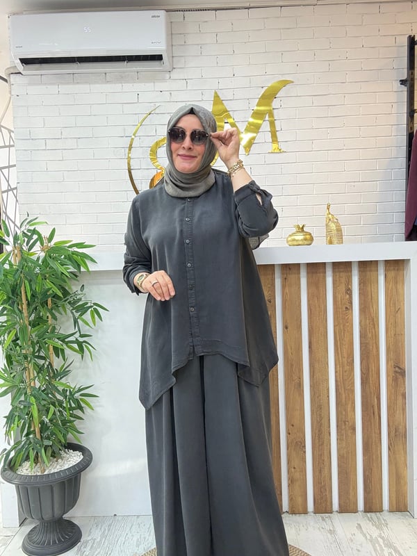 ASİMETRİK TENSEL PANTOLONLU OSAKA TAKIM
