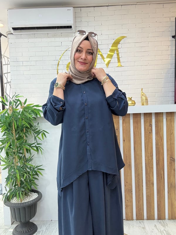 ASİMETRİK TENSEL PANTOLONLU OSAKA TAKIM