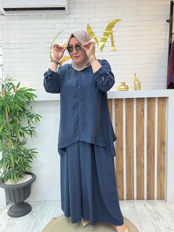 ASİMETRİK TENSEL PANTOLONLU OSAKA TAKIM