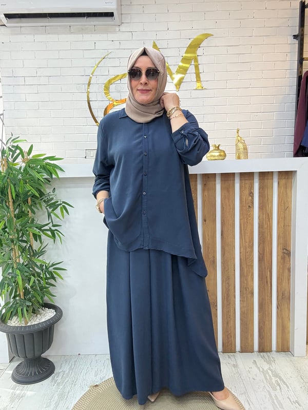 ASİMETRİK TENSEL PANTOLONLU OSAKA TAKIM