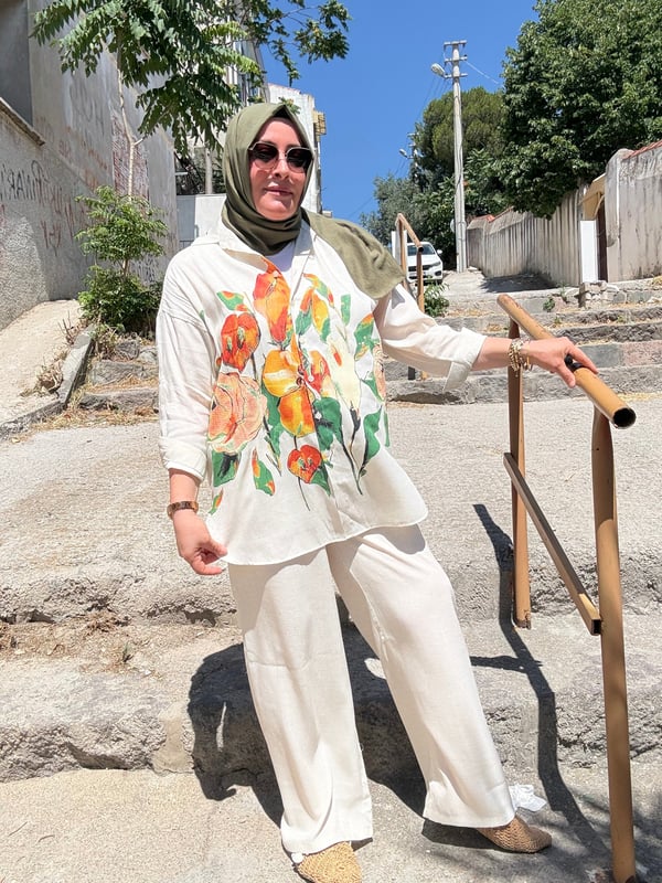 HAM KETEN PANTOLONLU ZAMBAK TAKIM