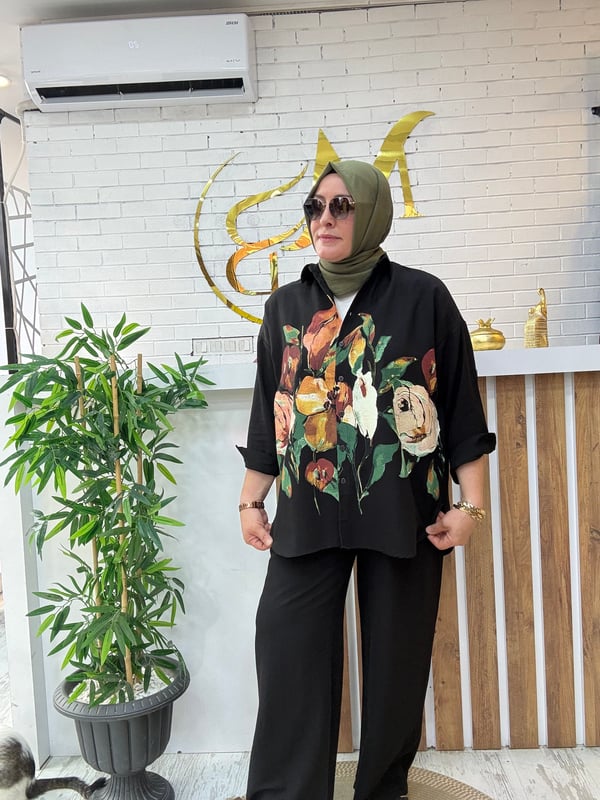 HAM KETEN PANTOLONLU ZAMBAK TAKIM