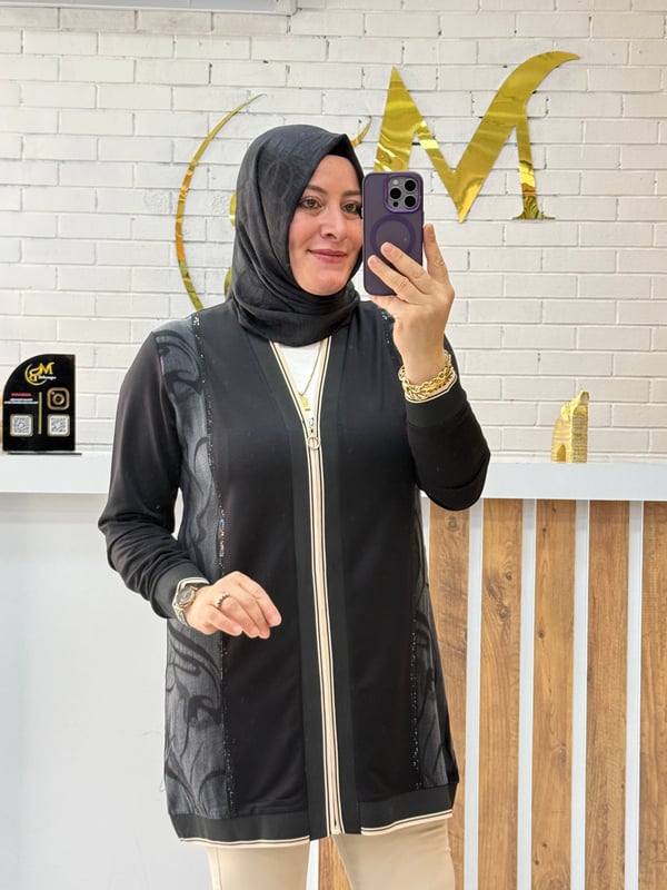 İPEK KUPRA DETAYLI ÇAĞLA CEKET