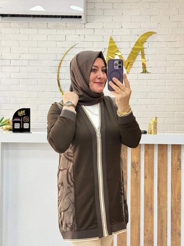 İPEK KUPRA DETAYLI ÇAĞLA CEKET