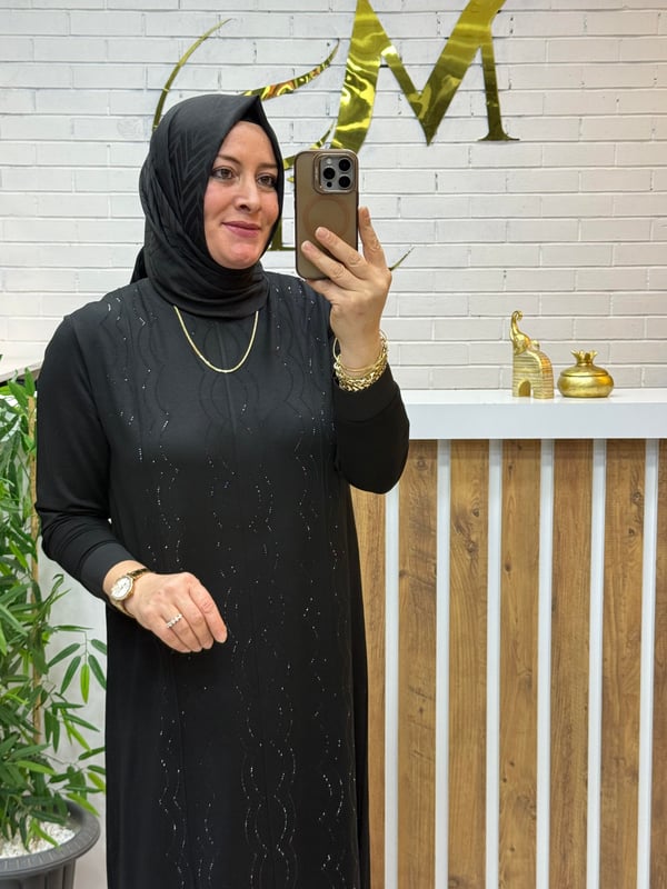IŞILTILI RAHAT KALIP OYSHO ELBİSE