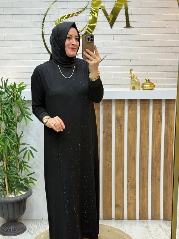 IŞILTILI RAHAT KALIP OYSHO ELBİSE