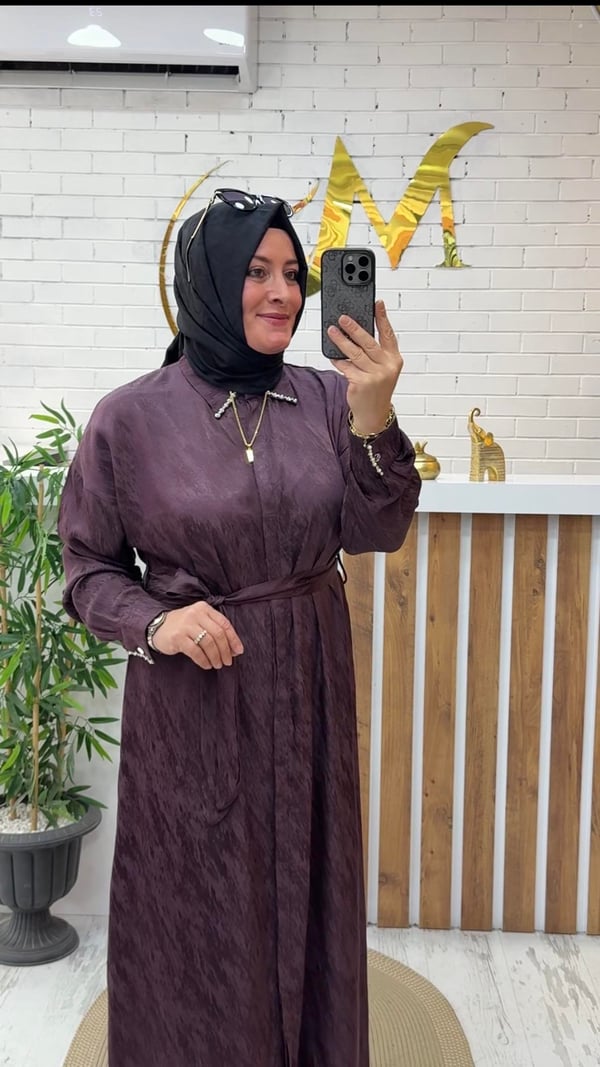 JAKAR SATEN ŞIK ELBİSE