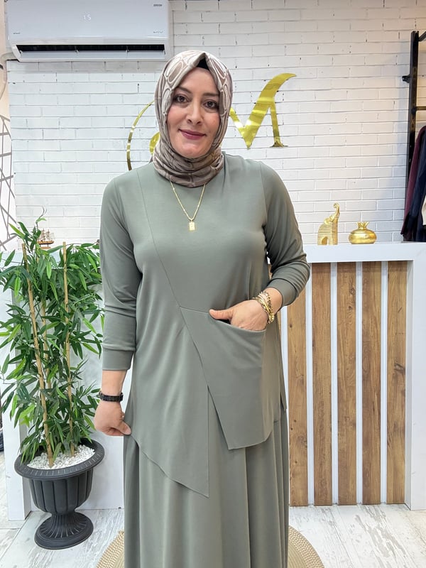 MODAL KUMAŞ TİRİL TİRİL  ETEKLİ TAKIM