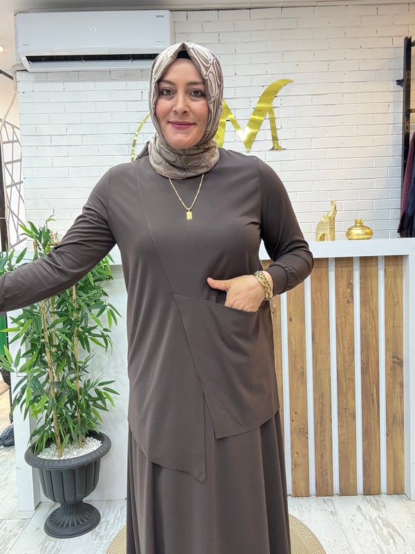 MODAL KUMAŞ TİRİL TİRİL  ETEKLİ TAKIM