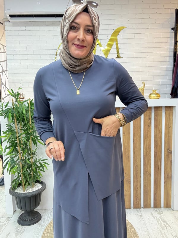 MODAL KUMAŞ TİRİL TİRİL  ETEKLİ TAKIM