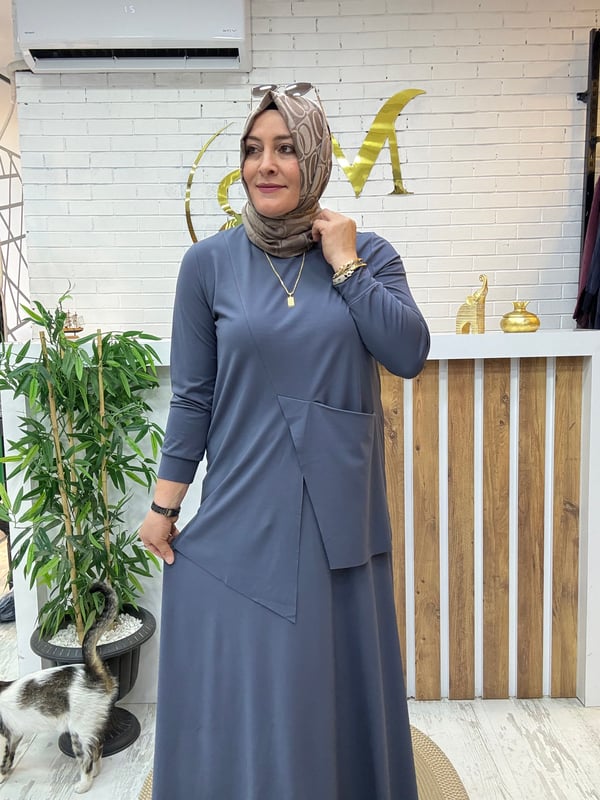 MODAL KUMAŞ TİRİL TİRİL  ETEKLİ TAKIM