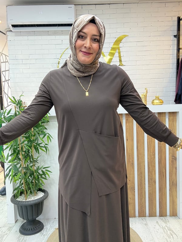 MODAL KUMAŞ TİRİL TİRİL  ETEKLİ TAKIM