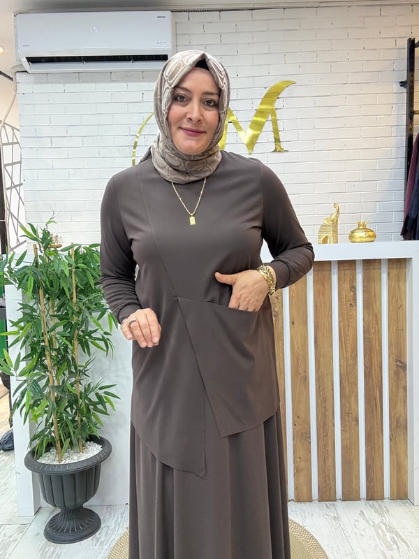 MODAL KUMAŞ TİRİL TİRİL  ETEKLİ TAKIM