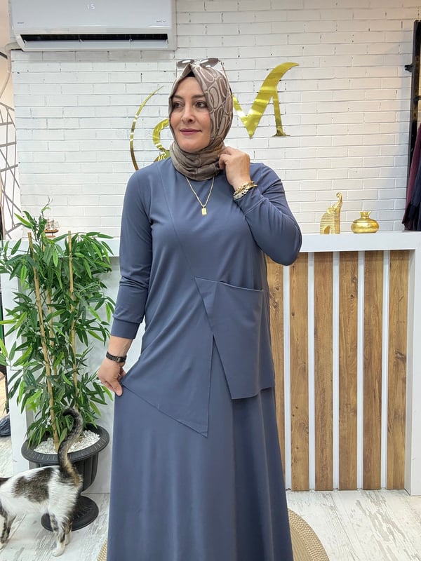 MODAL KUMAŞ TİRİL TİRİL  ETEKLİ TAKIM