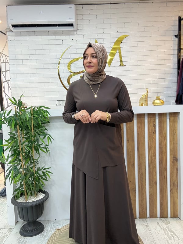 MODAL KUMAŞ TİRİL TİRİL  ETEKLİ TAKIM