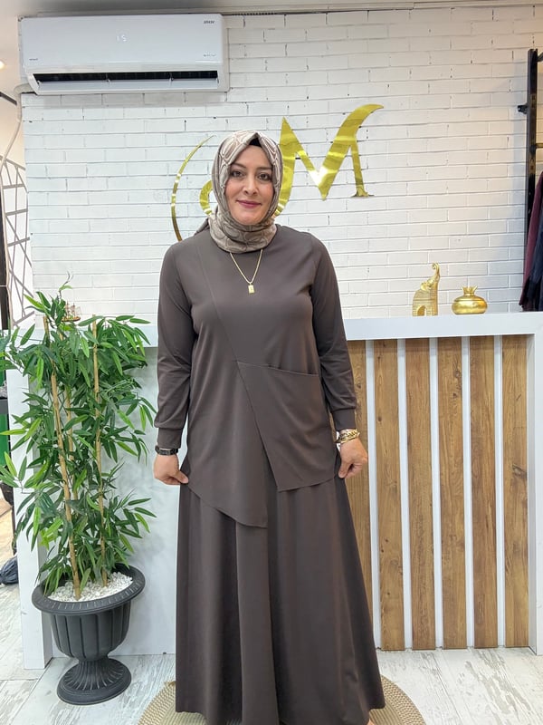 MODAL KUMAŞ TİRİL TİRİL  ETEKLİ TAKIM