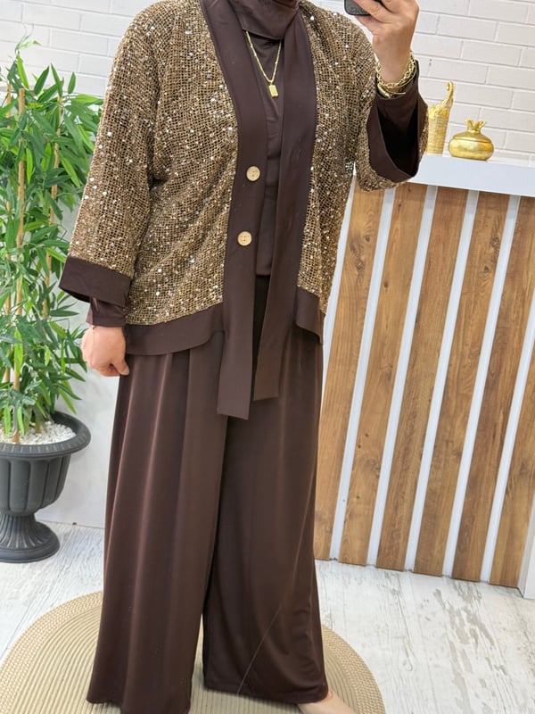PUL PAYET CEKETLİ ÜÇLÜ TAKIM