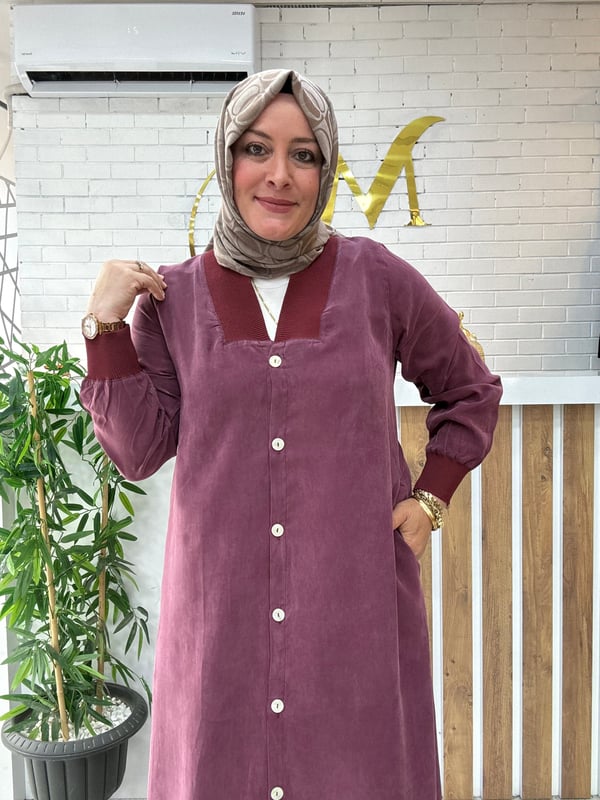 Ribana detaylı kupra tensel kap