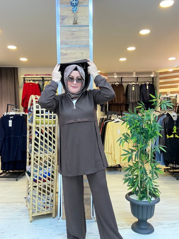 SPOR ŞIK KAPÜŞONLU TAKIM