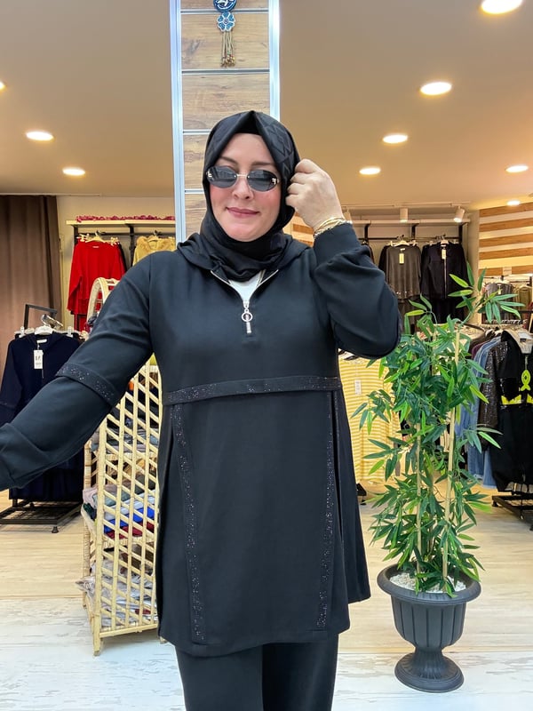SPOR ŞIK KAPÜŞONLU TAKIM
