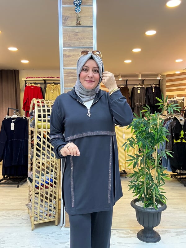 SPOR ŞIK KAPÜŞONLU TAKIM